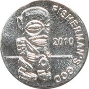 1 Dollar - Elizabeth II Fisherman’s God, Cook Islands, 2010 reverse image