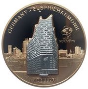 1 Dollar - Elizabeth II Elbphilharmonie, Cook Islands, 2010 reverse image