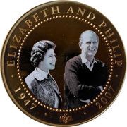 1 Dollar - Elizabeth II Diamond Wedding, Cook Islands, 2010 reverse image