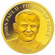 1 Dollar - Elizabeth II John Paul II, Cook Islands, 2010 reverse image