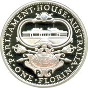 1 Dollar - Elizabeth II Canberra Florin, Cook Islands, 2011 reverse image