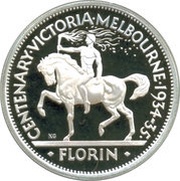 1 Dollar - Elizabeth II Centenary Florin, Cook Islands, 2011 reverse image