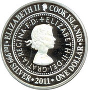 1 Dollar - Elizabeth II 1st Portrait - Royal Visit Florin obverse image