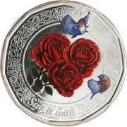 1 Dollar - Elizabeth II Roses, Cook Islands, 2011 reverse image