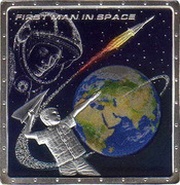 1 Dollar - Elizabeth II First Man in Space, Cook Islands, 2011 reverse image