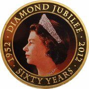 1 Dollar - Elizabeth II Diamond Jubilee, Cook Islands, 2011 reverse image