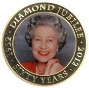 1 Dollar - Elizabeth II Diamond Jubilee, Cook Islands, 2011 reverse image