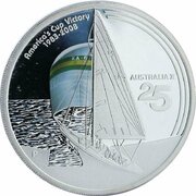 1 Dollar - Elizabeth II 4th Portrait - Australia II - America's Cup Victory, Australia, 2008 reverse image