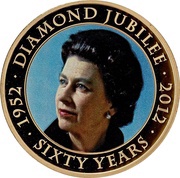 1 Dollar - Elizabeth II Diamond Jubilee, Cook Islands, 2011 reverse image