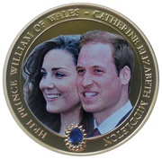 1 Dollar - Elizabeth II Royal Engagement, Cook Islands, 2011 reverse image