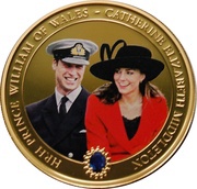 1 Dollar - Elizabeth II Royal Engagement, Cook Islands, 2011 reverse image