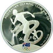 1 Dollar - Elizabeth II 4th Portrait - Australian Olympic Team - Silver Proof, Australia, 2008 reverse image
