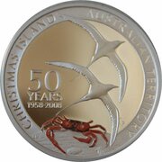 1 Dollar - Elizabeth II 4th Portrait - Christmas Island - Silver Proof, Australia, 2008 reverse image