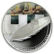 1 Dollar - Elizabeth II Battle of Hampton Roads, Cook Islands, 2011 reverse image