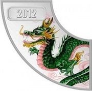 1 Dollar - Elizabeth II Green Dragon, Cook Islands, 2012 reverse image