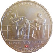 1 Dollar - Elizabeth II RMS Titanic Centenary - Near My God to Thee, Cook Islands, 2012 reverse image