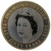 1 Dollar - Elizabeth II Diamond Jubilee, Cook Islands, 2012 reverse image