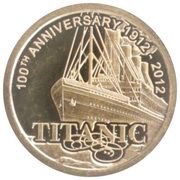 1 Dollar - Elizabeth II Titanic, Cook Islands, 2012 reverse image