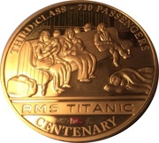1 Dollar - Elizabeth II 100th Anniversary of the Titanic- Third Class, Cook Islands, 2012 reverse image