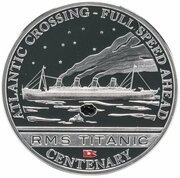 1 Dollar - Elizabeth II RMS Titanic Centenary - Atlantic Crossing, Cook Islands, 2012 reverse image