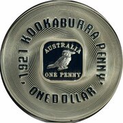 1 Dollar - Elizabeth II 4th Portrait - Kookaburra Penny, Australia, 2008 reverse image