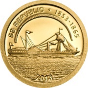 1 Dollar - Elizabeth II Steamship SS Republic, Cook Islands, 2013 reverse image