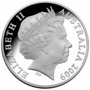 1 Dollar - Elizabeth II 4th Portrait - Silver Kangaroo; Coloured - Rolf Harris obverse image