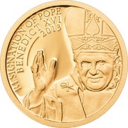 1 Dollar - Elizabeth II Resignation of Benedict XVI, Cook Islands, 2013 reverse image