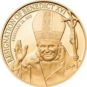 1 Dollar - Elizabeth II Resignation of Benedict XVI, Cook Islands, 2013 reverse image