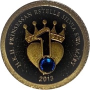 1 Dollar - Elizabeth II Princess Estelle, Cook Islands, 2013 reverse image