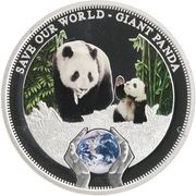 1 Dollar - Elizabeth II Giant Panda, Cook Islands, 2013 reverse image