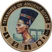 1 Dollar - Elizabeth II Queen Nefertiti Statue, Cook Islands, 2013 reverse image