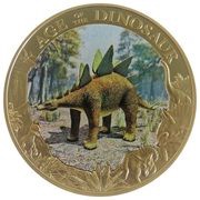 1 Dollar - Elizabeth II Stegosaurus, Cook Islands, 2014 reverse image
