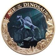 1 Dollar - Elizabeth II Spinosaurus, Cook Islands, 2014 reverse image