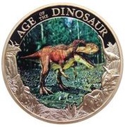 1 Dollar - Elizabeth II Tyrannosaurus Rex, Cook Islands, 2014 reverse image