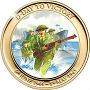 1 Dollar - Elizabeth II Normandy Landing, Cook Islands, 2014 reverse image