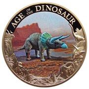 1 Dollar - Elizabeth II Triceratops, Cook Islands, 2014 reverse image