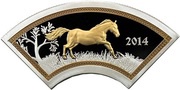 1 Dollar - Elizabeth II Year of the Horse, Cook Islands, 2014 reverse image