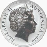 1 Dollar - Elizabeth II 4th Portrait - Silver Kangaroo; Gilded - Ken Done obverse image