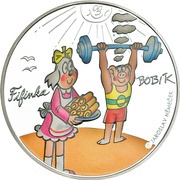 1 Dollar - Elizabeth II Fifinka and Bobík, Cook Islands, 2014 reverse image
