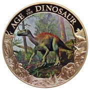 1 Dollar - Elizabeth II Iguanadon, Cook Islands, 2014 reverse image