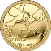 1 Dollar - Elizabeth II Peace in Europe, Cook Islands, 2015 reverse image