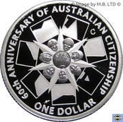 1 Dollar - Elizabeth II 4th Portrait - Australian Citizenship - Silver Proof, Australia, 2009 reverse image