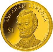 1 Dollar - Elizabeth II Abraham Lincoln, Cook Islands, 2015 reverse image