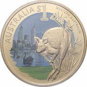 1 Dollar - Elizabeth II 4th Portrait - Western Australia, Australia, 2009 reverse image