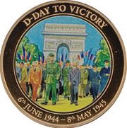 1 Dollar - Elizabeth II The Liberation of Paris, Cook Islands, 2015 reverse image