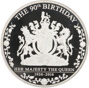1 Dollar - Elizabeth II Queen Elizabeth II's 90th Birthday, Cook Islands, 2016 reverse image