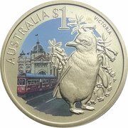 1 Dollar - Elizabeth II 4th Portrait - Victoria, Australia, 2009 reverse image
