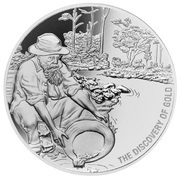 1 Dollar - Elizabeth II Discovery of Gold, Cook Islands, 2016 reverse image