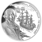 1 Dollar - Elizabeth II Governor Phillip: The First Fleet, Cook Islands, 2016 reverse image